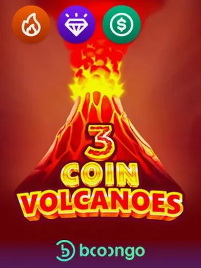 3 Coin Volcanoes by 3Oaks, pokie artwork