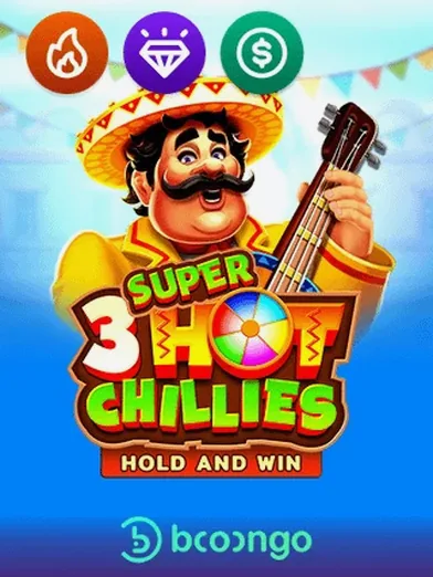3 Super Hot Chillies by 3Oaks, pokie artwork