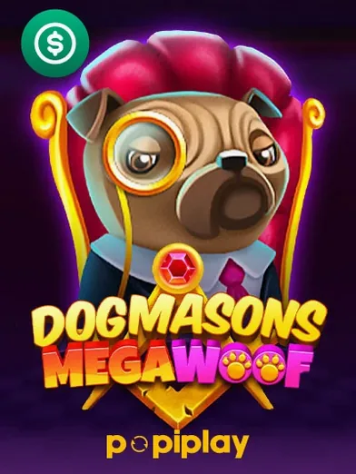 Dogmasons MegaWOOF by Popiplay, pokie artwork