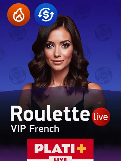 Live Roulette French VIP by Platipus Live, table game artwork